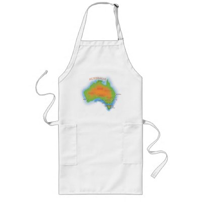 Australia Aprons by bartonleclaydesign