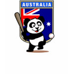 Our original panda bear loves to play <b>baseball</b> for Australia! Panda is holding a baseball bat and looking to hit a home run! This darling panda t-shirt design is perfect for any baseball fan who wants to root for the Australian team!