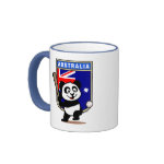 This cute little panda bear loves to play for the Australian baseball team! Panda holds a baseball bat and is ready to hit the ball! Great for Australian baseball players and fans!