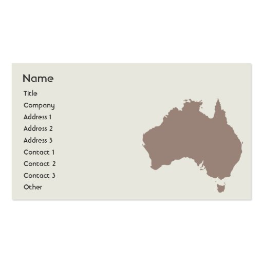 Australia - Business Business Card Template (front side)