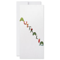 Australia Chili Peppers Personalized Rack Card