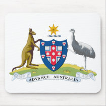 Australia Coat of Arms (1908) mousepads by FlagTshirts Australia Coat of Arms (1908) mousepads