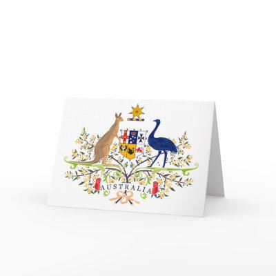Australia Coat of Arms Greeting Card by FlagTshirts