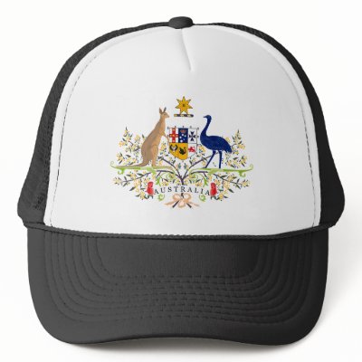 Australia Coat of Arms Hat by FlagTshirts