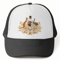 australia coat of arms mesh hats
