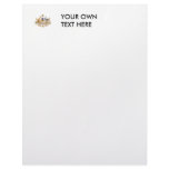 Australia Coat of Arms Customized Letterhead