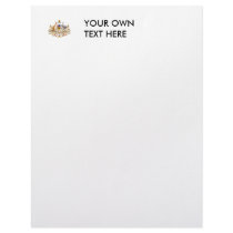 Australia Coat of Arms Customized Letterhead