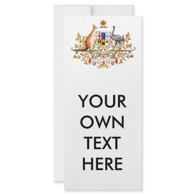 Australia Coat of Arms Rack Card Design by flagshirts