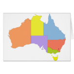 Australia Color Map, Australia Cards