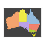 Australia Color Map, Australia Post Cards