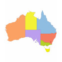 Australia Color Map, Australia t-shirts
