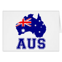 Australia Continent Greeting Card