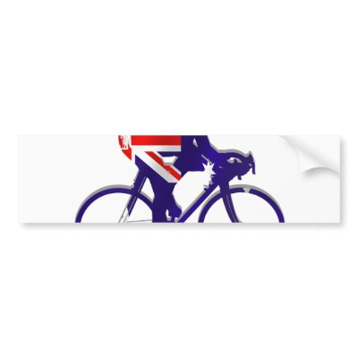 Australia Cycling gifts for Aussie Bicycle fans Bumper Sticker