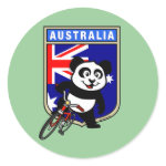 This cute cycling panda stands in front of an Australian flag with his bike. This original design makes a perfect gift for bicycling fanatics in Australia. Great for everyone who loves cute pandas and biking.