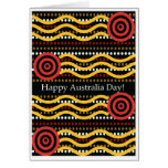 Australia Day Greeting Card, Aboriginal Dot Design