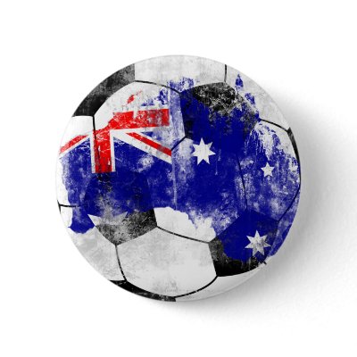 Australia Distressed Soccer Pin by LifeEmbellished
