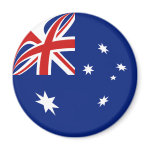 Australia Fisheye Flag Magnet