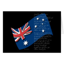 Australia Flag and Anthem2 Greeting Cards