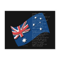 Australia Flag and Anthem2 Post Cards