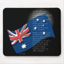 Australia Flag and Anthem Mousepad