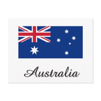 Australia Flag Design postcard