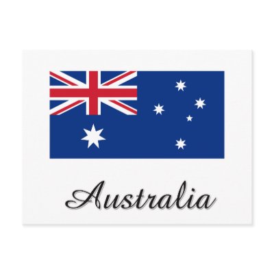Australia Flag Design Postcards by flagshirt