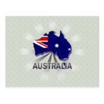 Australia Flag Map 2.0 Post Card