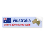 Australia Flag Map Bumper Sticker