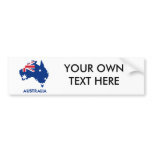 AUSTRALIA FLAG MAP BUMPER STICKER