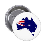 Australia Flag Map full size Pinback Buttons