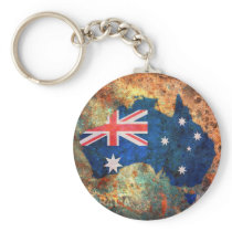 Australia Flag Map Keychains
