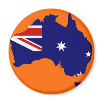 Australia flag map magnets