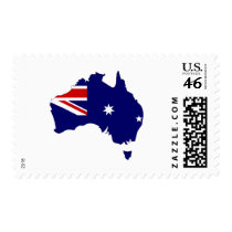 Australia flag map postage