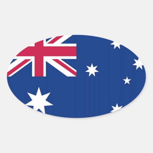 Australia Flag Oval Sticker