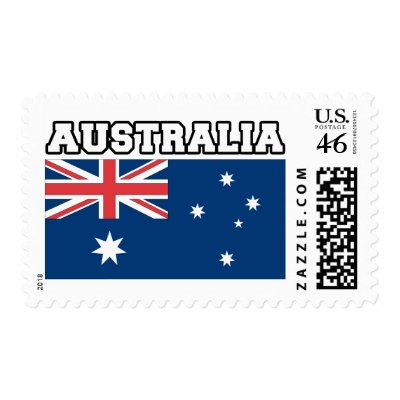 Australia Flag Stamps by worldflagtshirts