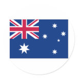 Australia Flag Round Sticker