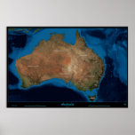 Australia from space satellite poster photo print 