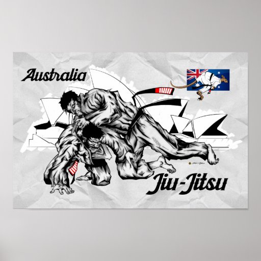 Australia JiuJitsu Poster Zazzle