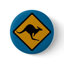 Australia Kangaroo Crossing Sign Button