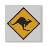 Australia Kangaroo Crossing Sign Magnet