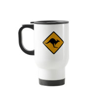 Australia Kangaroo Crossing Sign Mug