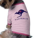 AUSTRALIA KANGAROO FLAG PET TEE SHIRT