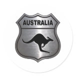 Australia Kangaroo Round Sticker