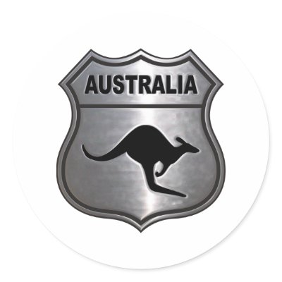 Australia Kangaroo Round Sticker by teyes143