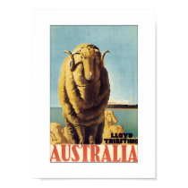 Australia - Lloyd Triestino (white) Print