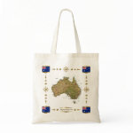 Australia Map Flag Border Bag
