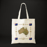 Australia Map Flag Border Bag