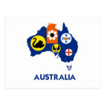 AUSTRALIA MAP POSTCARD