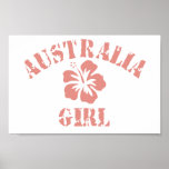 Australia Pink Girl Posters