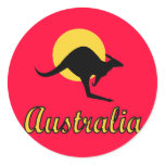 Australia Red earth Design Round Stickers